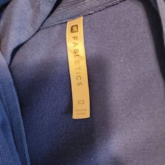 Fabletics Astoria Shrug Cobalt Blue Open Front Waterfall Cardigan Size XS - Picture 5 of 7